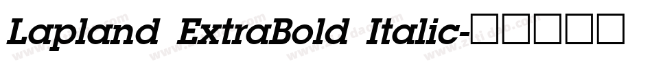 Lapland ExtraBold Italic字体转换